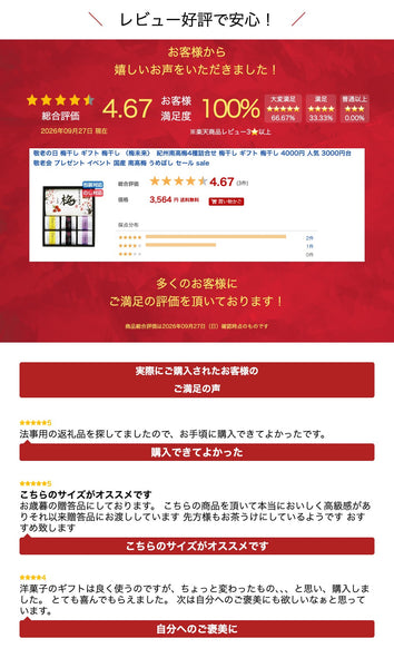 〈梅未来〉　紀州南高梅４種詰合せ画像2