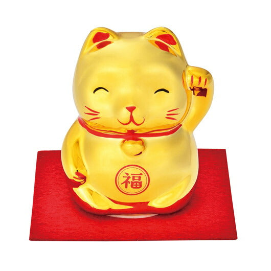 開運笑顔　金の福まねき猫貯金箱　画像3