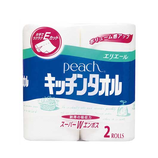 エリエールピーチキッチンタオル2ロール（50カット）【24個単位】画像3