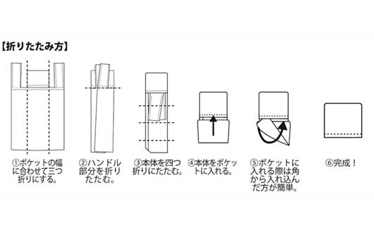 Ｅｃｏｌｏｒ　折りたたみマイバッグ（ブルー）画像8